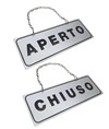 Cartello bifacciale 'chiuso/aperto'