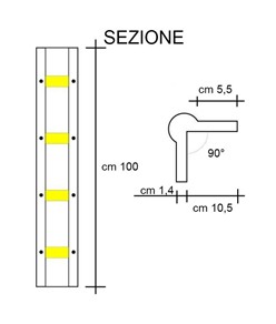 Paraspigoli angolare in PVC rigido