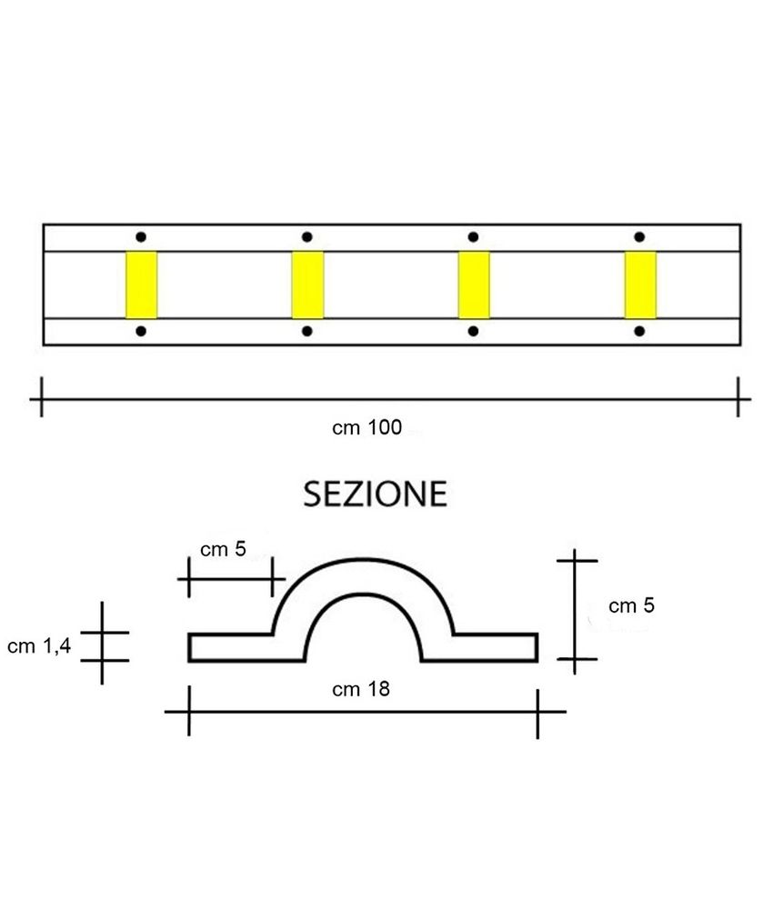 Paracolpi cordolo in PVC rigido