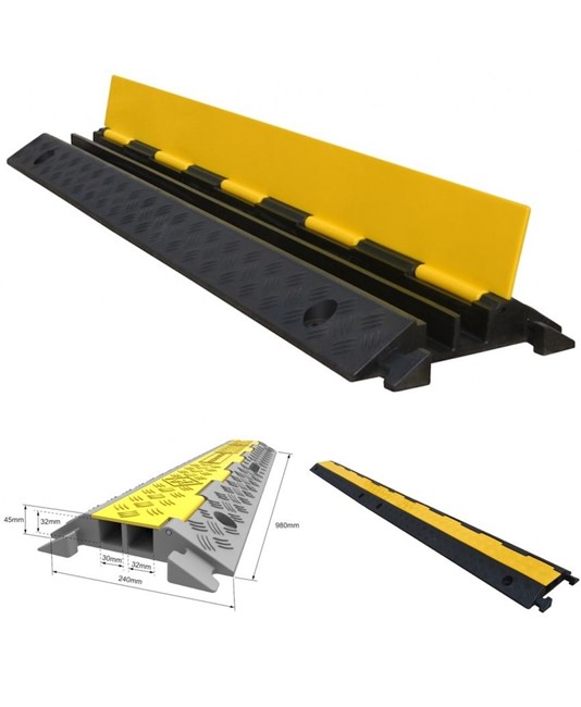 Rampa passacavi in gomma h 45 mm Rampa passacavi in gomma h 45 mm