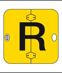 Pannello per trasporto rifiuti tossici lettera R
