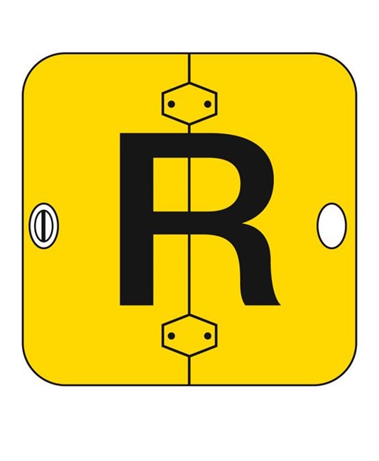 Pannello per trasporto rifiuti tossici lettera R Pannello per trasporto rifiuti tossici lettera R