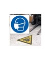 Pittogramma da pavimento autoadesivo  Obbligo utilizzo mascherina