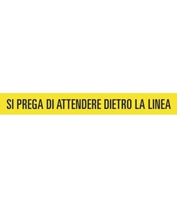 Adesivo da pavimento  attendere dietro la linea