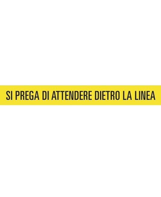 Adesivo da pavimento attendere dietro la linea Adesivo da pavimento attendere dietro la linea