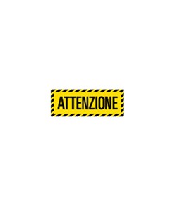 Scritta adesiva Attenzione per pavimento