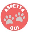 Bollo adesivo  'Aspetta qui'
