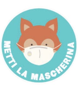 Bollo adesivo  'Metti la mascherina'