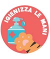 Bollo adesivo  'Igienizza le mani'