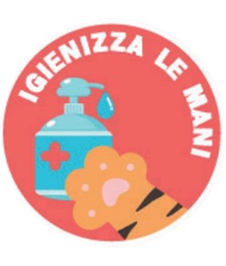 Bollo adesivo  'Igienizza le mani'