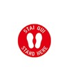 bolli adesivi  'Stai qui - stand here'