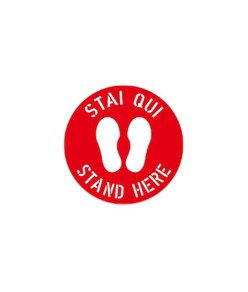 bolli adesivi  'Stai qui - stand here'