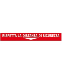 Adesivo da pavimento rispetta la distanza di sicurezza