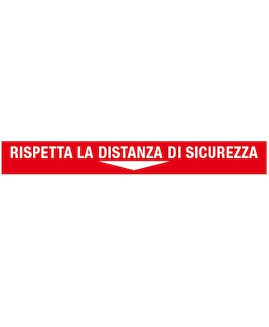 Adesivo da pavimento rispetta la distanza di sicurezza Adesivo da pavimento rispetta la distanza di sicurezza