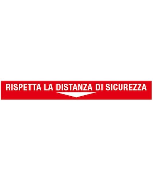 Adesivo da pavimento rispetta la distanza di sicurezza