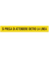 Adesivo da pavimento serigrafato  attendere dietro la linea