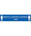 Striscia adesiva rispetta la distanza di 1 m