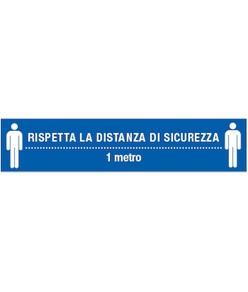 Striscia adesiva rispetta la distanza di 1 m