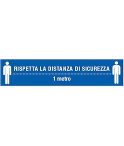 Striscia adesiva rispetta la distanza di 1 m