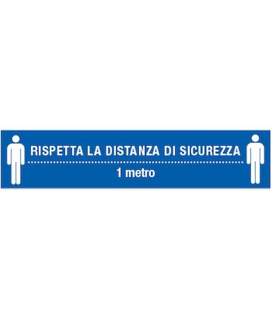 Striscia adesiva rispetta la distanza di 1 m Striscia adesiva rispetta la distanza di 1 m