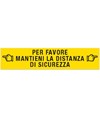 Adesivo da pavimento calpestabile distanza di sicurezza