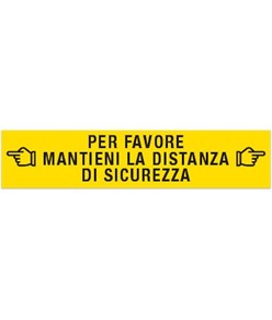 Adesivo da pavimento calpestabile distanza di sicurezza