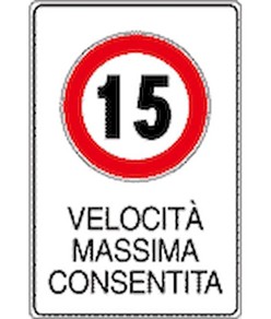 Cartello velocità massima consentita  40x60 cm