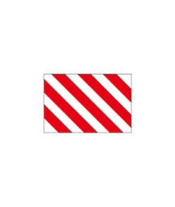 Adesivo rifrangente  bianco/rosso