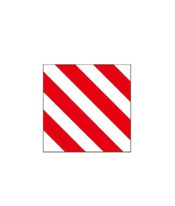 Pannello adesivo rifrangente  bianco/rosso