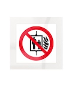 Cartello di divieto 'vietato usare l'ascensore'