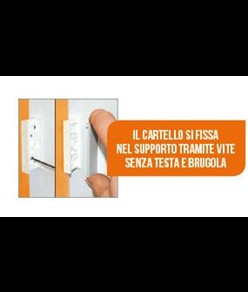 Cartello bifacciale sospeso 'uscita emergenza' laterale