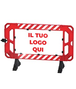 Transenna stradale pubblicitaria, in policarbonato robusto alleggerito  ZT80150 Transenna stradale pubblicitaria, in policarbonato robusto alleggerito  ZT80150