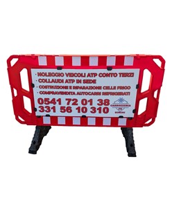 Transenna stradale pubblicitaria, in policarbonato robusto alleggerito  ZT80150 Transenna stradale pubblicitaria, in policarbonato robusto alleggerito  ZT80150