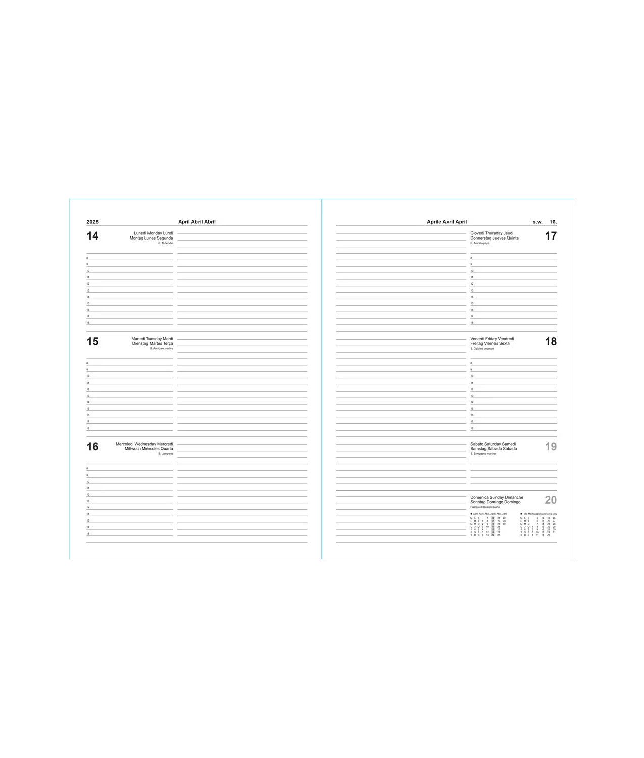Agenda settimanale 2025