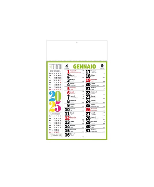 Calendario mensile da muro 2025 Calendario mensile da muro 2025