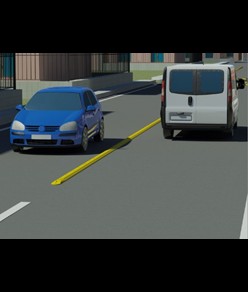 Cordolo stradale in gomma per delimitazione corsia