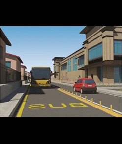 Cordolo stradale in gomma per delimitazione corsia