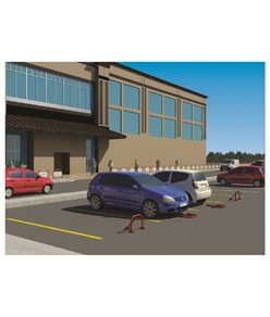 Archetto dissuasore di sosta abbattibile in ferro