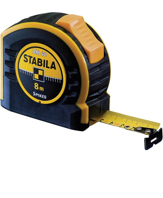 Flessometro giallo in abs con clip metallica Stabila BM 40 Flessometro giallo in abs con clip metallica Stabila BM 40