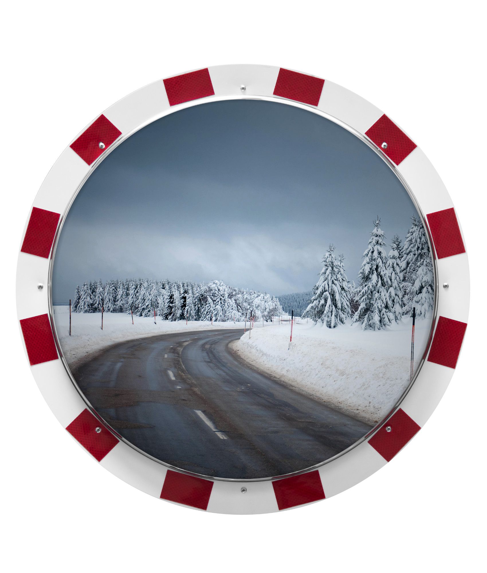 Specchio stradale antigelo in acciaio INOX  circolare