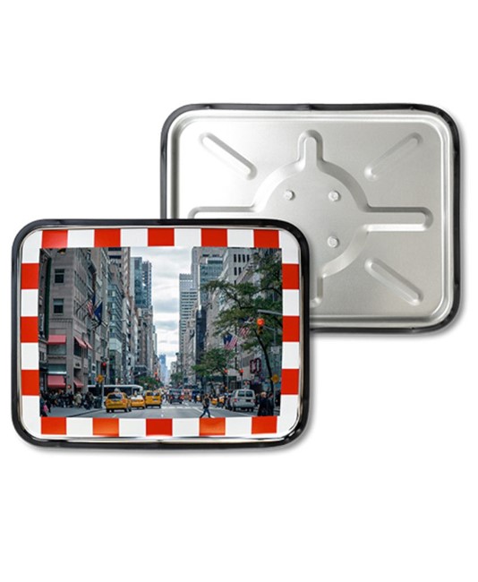 Specchio stradale in acciaio INOX rettangolare Specchio stradale in acciaio INOX rettangolare
