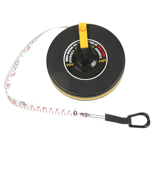 Rotella metrica 13 mm 30 m nastro in fibra di vetro plastificato Rotella metrica 13 mm 30 m nastro in fibra di vetro plastificato