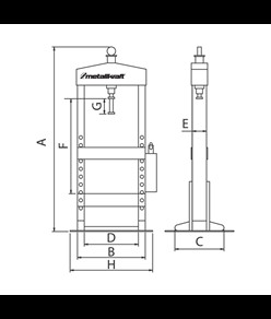 Pressa idraulica con cilindro mobile Metallkraft
