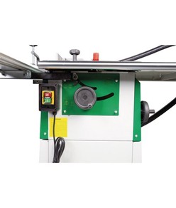 Sega circolare per hobbisti con motore da 1,1 kW e tavola macchina