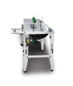 Sega da banco circolare con tavolo di lavoro in acciaio