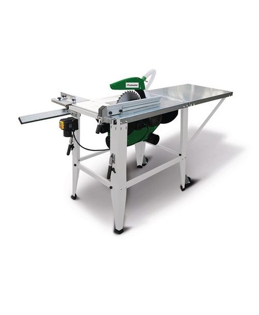 Sega da banco circolare con tavolo di lavoro in acciaio Sega da banco circolare con tavolo di lavoro in acciaio