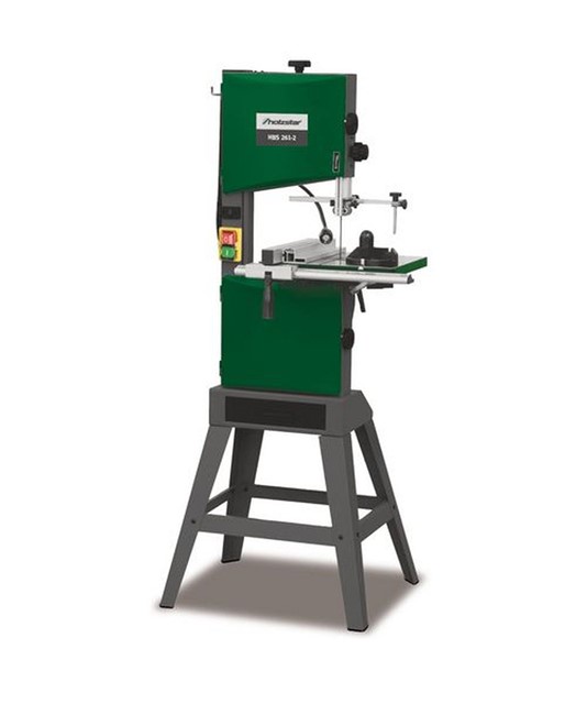 Sega a nastro verticale con guida, interruttore di sicurezza per arresto automatico e piano di lavoro in ghisa di alluminio orientabile fino a 45° Sega a nastro verticale con guida, interruttore di sicurezza per arresto automatico e piano di lavoro in ghisa di alluminio orientabile fino a 45°