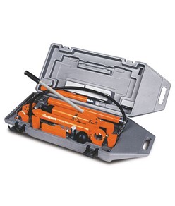 Kit unità idraulica per carrozzerie in pratica valigetta con ruote