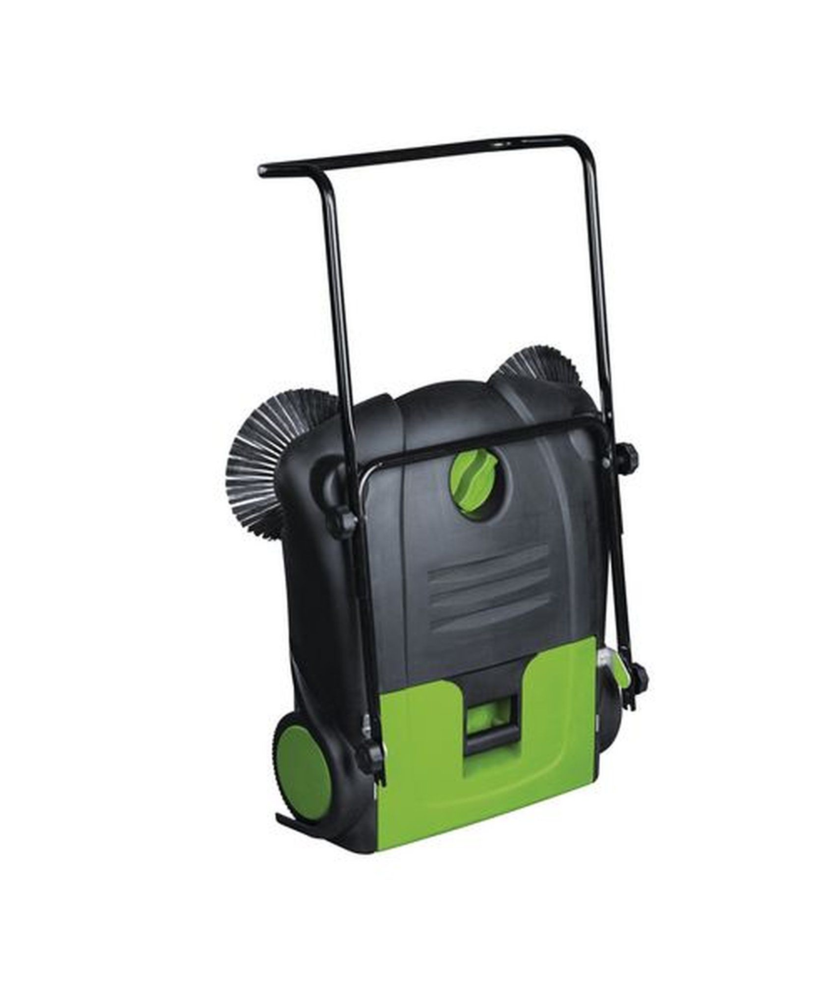 Spazzatrice manuale con serbatoio di raccolta