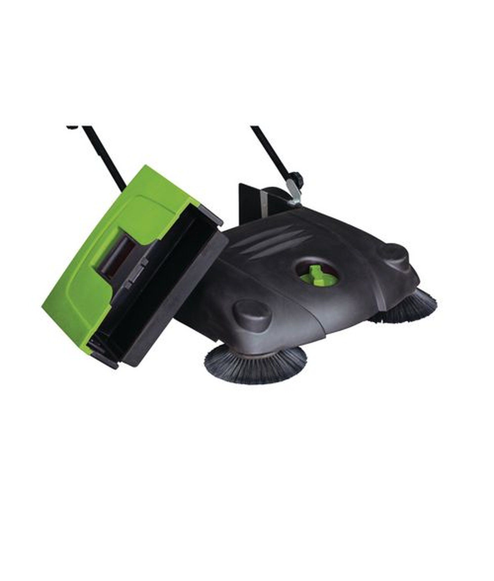 Spazzatrice manuale con serbatoio di raccolta